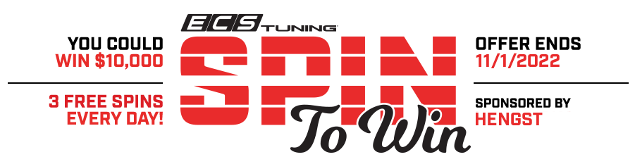 ECS Tuning Spin To Win Sweepstakes! Every spin and every dollar spent is an entry!